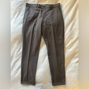 Men's Gray Houndstooth Trouser Pants